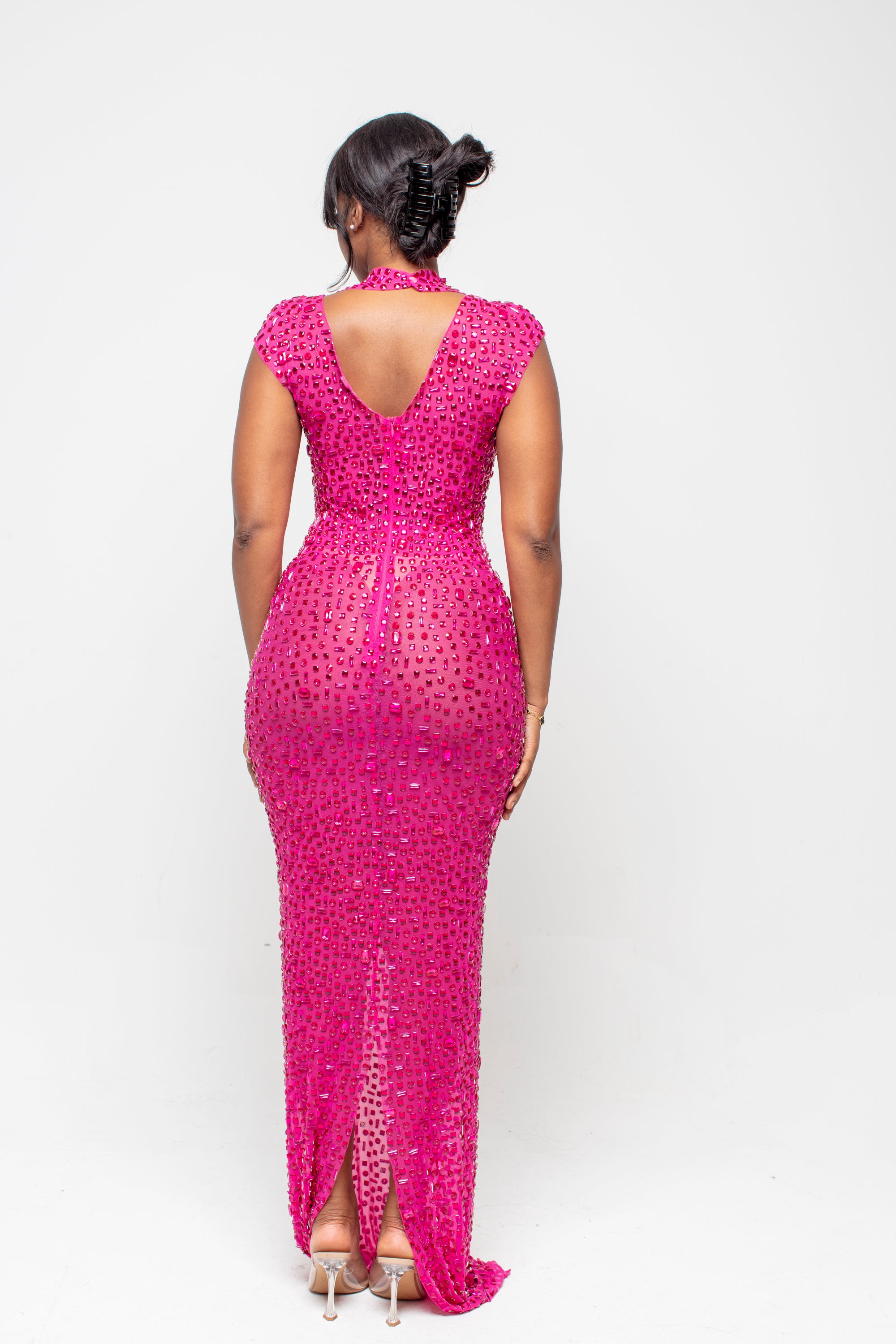 Nessa Fuchsia Pink Maxi Dress Pre-Order